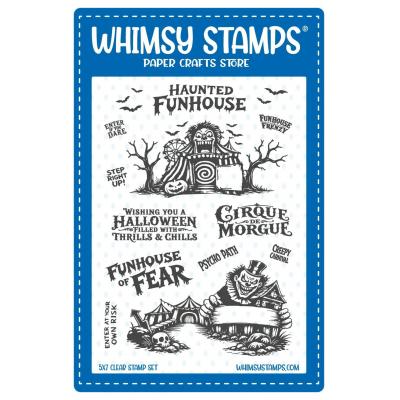 Whimsy Stamps Stempel - Creepy Carnival Funhouse